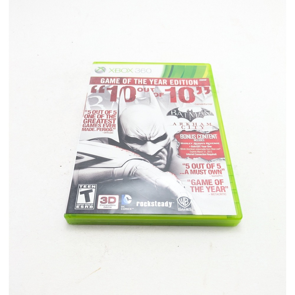 Batman: Arkham City Game Of The Year Edition Xbox 360 Video Game With Manual